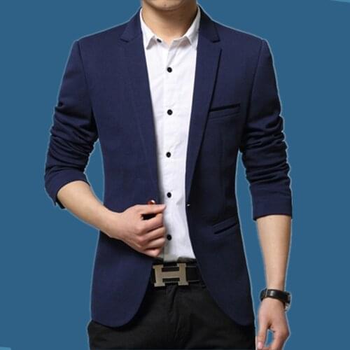 Mens Blazer 2021 New Fashion Suit Mens Loose Casual Jacket Autumn Fat Knitted Trend Oversized Single Breasted Blazers Male