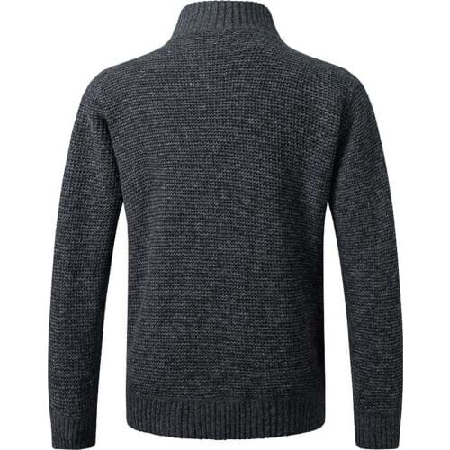 Mens Fleece Sweater Coat Winter Thick Patchwork Wool Cardigan Warm Knitted Sweater Jackets Casual Male Clothing XY108