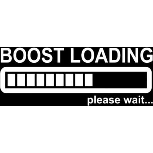 New Lovely High-quality Car-Sticker BOOST LOADING Please Wait Fashion Vinyl Cover scratches Windshield Trunk Bumper 18*7cm