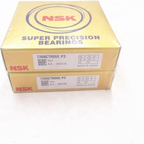 NSK Brand 7012CTRDULP3 7014CTRDULP3 Sealed Angular Contact Bearings Speed Spindle Bearings CNC ABEC 7