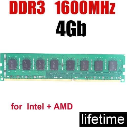 Memória Ddr3 RAM 4Gb memory 4G 4 gb 1600 1600MHz / PC-12800 16 gb 8gb 16G 8G / Design Work Game all no problem