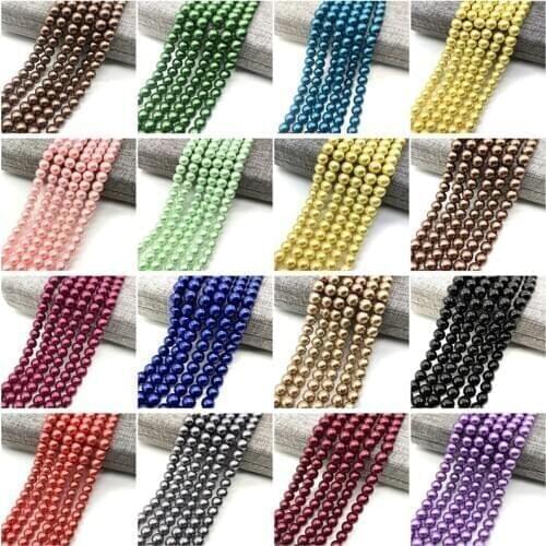 Wholesale 6/8/10mm color round glass beads, Bracelet Necklace Charm Jewelry DIY production