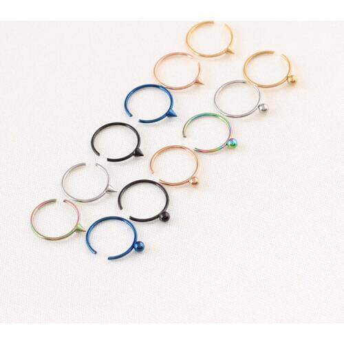 Wholesale Fashion Beauty C Ring Ring Anti Allergic Nose Nail Puncture Titanium Sexy Nose Ring Body Jewelry for Women Girl B05