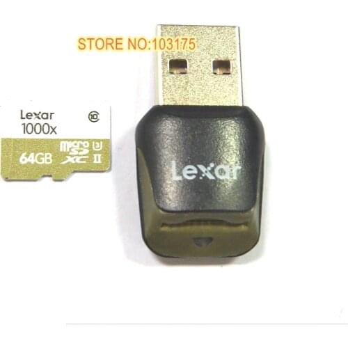 Original For Lexar 64GB Professional 1000x microSDXC UHS-II Memory Card+ USB 3.0 Card Reader