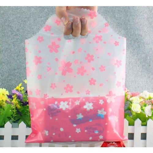 16*26cm Plastic Storage bags For Store Using, Cookies/Gift Bags with Handle Carrier Bags Bags