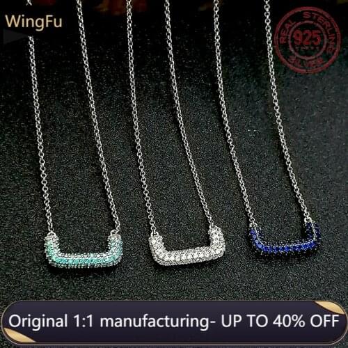 925 Sterling Silver Zircon U-shaped Pendant Adjustable Necklace Womens Luxury Brand Monaco Jewelry