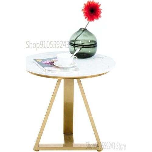 Custom Nordic Light Luxury Marble Coffee Table Simple Modern Living Room Sofa Side Table Corner Table Creative Personality Side