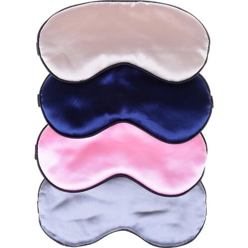 Blindfold Eye Cover Night Sleeping Mask 1pc Travel Silk Sleep Mask Supple Eye Shade Portable Eyepatch Breathable Rest