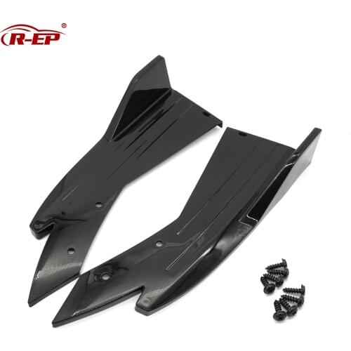 R-EP A Pair Universal Car Rear Bumper diffuser spoiler Lip Spoiler Decorative Scratch Wing for VW Polo Golf Tesla BMW F80
