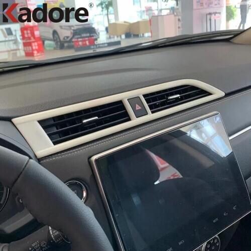 For Mitsubishi ASX/Outlander Sport ES 2020 2021 Carbon Fiber Car Center Air Condition Frame Cover Trim Car Styling Accessories