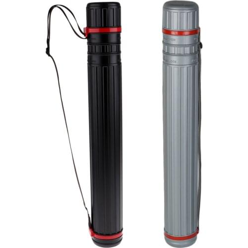 Extendable Poster Plastic Tubes Expand with Shoulder Strap, Carry Documents, Blueprints, Drawings and Art, with Screw Lids