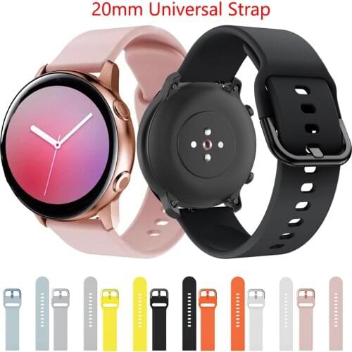 20mm Wrist Strap For Samsung Galaxy Watch Active2 40/44 Sport Bracelet Watchband For Xiaomi Huami Amazfit GTS GTR 2e 42mm Correa