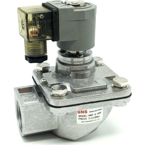SNS Valve SMF-Z-25P G1'' Right Angle Type Pulse Valve AC220V DC24V