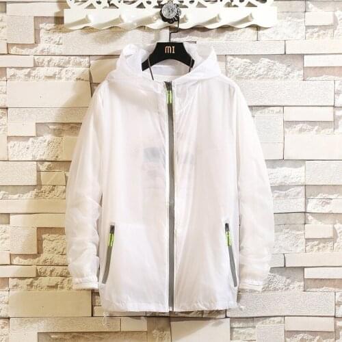 Wind Breaker Jacket Men Sun Protection Hoodie Jacket Zipper Solid Plus Size 7xl Oversized Coat Casual Clothes Jaqueta Masculina