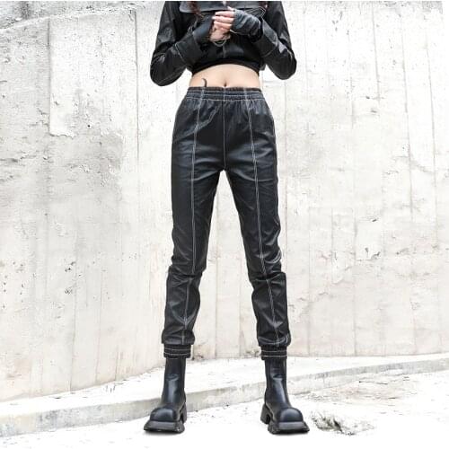 Женские кожаные брюки Wednesf China At AliExpress