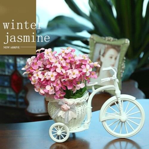 1 Bouquet 60 heads Artificial Flowers Eternal four-leaf Silk Fake Flowers for Wedding Home Decoration DIY Fake Flowers