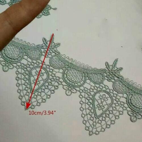 2 yards 10 cm Turquoise Lace Trims for Curtain Sofa Costumes Trimmings Dress Ribbon Flower Applique Sewing Lace Fabric New