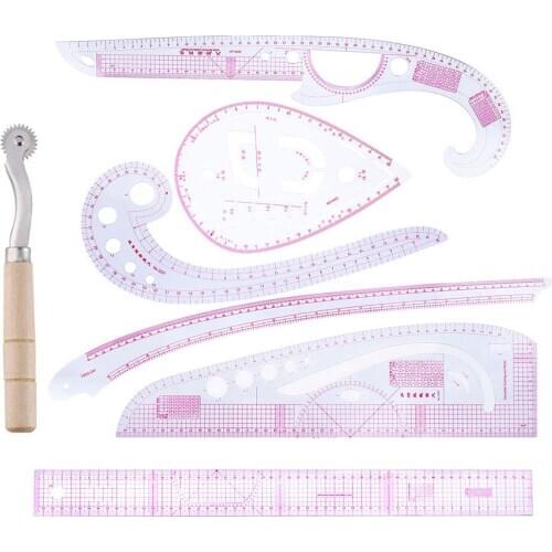 7pcs Curve Metric Ruler Multifunction Sewing Dress Making Tailor Tool
