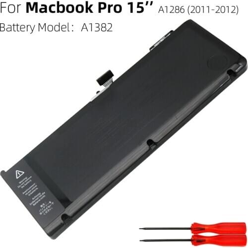 SZTWDone A1382 Laptop Battery for APPLE MacBook Pro 15 Inch A1286 2011 MC723 MC721 MC721LL/A MC723LL/A MD103 MD104 MD318 MD322