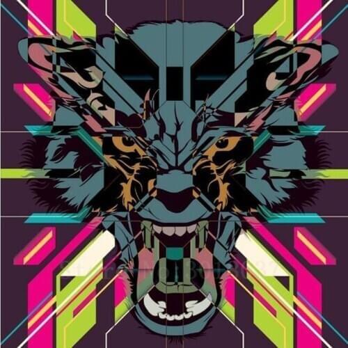 Diy 5D Diamond Painting Cross Stitch Meat Wolf Diamond Mosaic Full 3D Diamond Embroidery Rhinestone Gift Decoration Sticker Kits