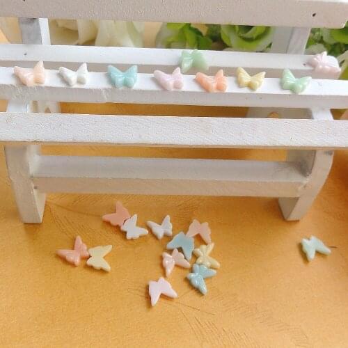 100pcs/lot Simple Cute flat back Resin Bowknot Nail Art Decoration Nail Bow 7 different colors 8mm Jewelry Making Findings