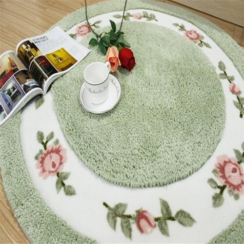 Free Shipping Round Diameter 70cm 90cm Pastoral Skidproof Rug Hallyway Carpet Warm Healing Bathroom Rug/Area Rug/Pad/Door Mat