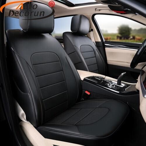 AutoDecorun Perforated Genuine Leather Seat Covers for Nissan Qashqai Accessories Seat Cover Car Protectors 14PCS/Set 2008-2018