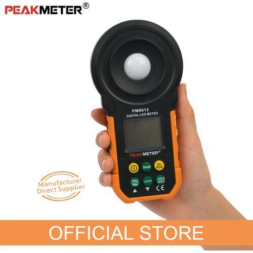PM6612 Digital LUX Meter 200,000 Lux Light Meter Test Spectra Auto Range High Precision Digital Luxmeter Illuminometer Measure