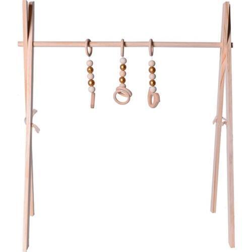 Nordic Style Wooden Baby Fitness Rack Children Room Decoration Toy P31B