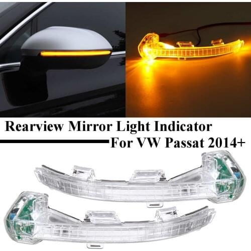 Pair Car Side Rearview Mirror Light Turn Signal Indicator For VW Passat 2014 2015 2016 2017 2018 2019 3G0949101 3G0949102