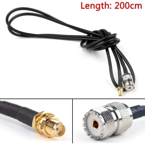 Artudatech 20cm/50cm/200cm RG58 Cable SMA Female Jack To SO239 UHF Female Straight Coax Pigtail 8in/20in/6ft