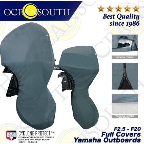 Oceansouth Full Outboard Engine Covers for YamahaMotor Professional Marine Yacht Boat Accessories UV SunWaterProtection 2.5-20HP