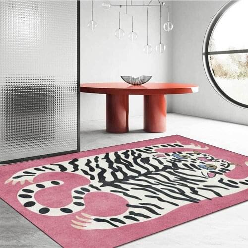 Cartoon Animals Series Carpet Child Play Area Rugs Cute Tiger skin 3D Printed Carpets for Kids Bedroom Game Rug Home kitchen Mat