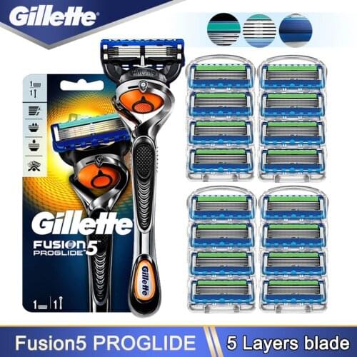 Mens shaver Gillette Fusion 5 Proglide Razor Original Machine Steel Safety For Men Shaving With Replacebale Manual Razor Blades