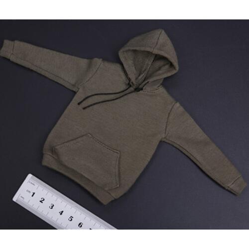 2 Color 1/6 Scale Mens Youth Hooded Sweater Male Jacket Coat Plush Sweatshirt Clothes Clothing Set For12"Action Figure MaleBody