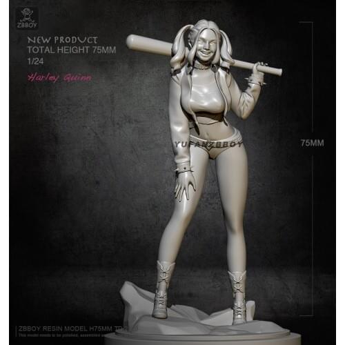 1/24 Resin model kits Clown girl figure self-assembled TD-2329