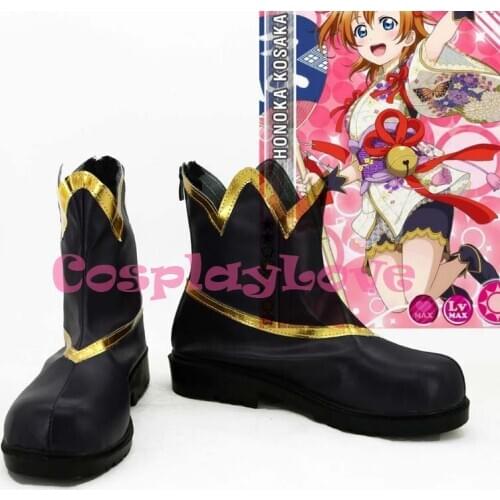 Newest Custom Made Japanese Anime Lovelive! Kousaka Honoka SR Game Cosplay Shoes Boots For Halloween Christmas