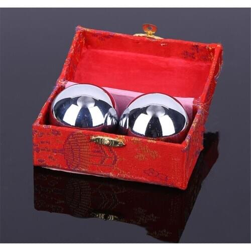 One Pair Chinese Health Balls Baoding Iron Ball Massage Balls For Hand Therapy