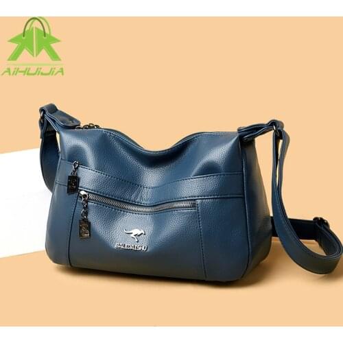 2021 Solid Color Women Shoulder Bag High Capacity Pu Leather Luxury Handbags Designer Female Crossbody Bag Fashion for Ladies