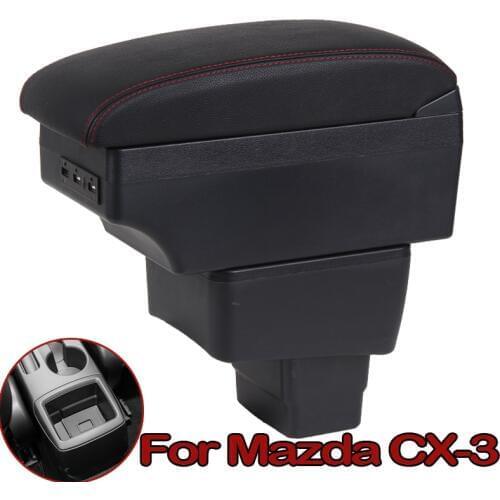 For Mazda CX-3 CX 3 CX3 Armrest Box Central Store Content Box Cup Hold Interior Car-styling Accessories 2014 2015 2016 -2019
