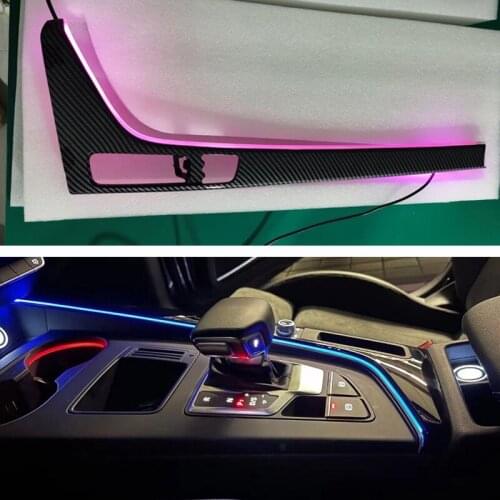 32 Colors Saddle light Central Gear Trim Ambient Light For Audi A4 B9 2017-2021 Neon Light Led Strip Decoration