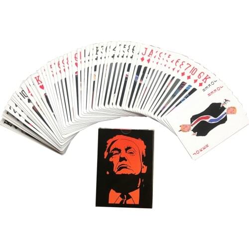 US President Donald Trump 2020 Playing Cards 54 Pieces Comic Art Poker Cards Collection & Gift Playing Cards Deck Supporter