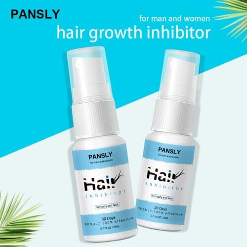 Pansly Herbal Permanent Hair Growth Inhibitor Body Hair Removal Spray Repair Nourish Essence Liquid Face Hair Remover Gentle