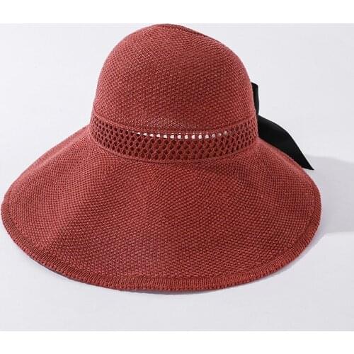 Summer hat outdoor sunscreen ponytail straw hat face transparent sun hat handmade natural raffia female hat empty top hat