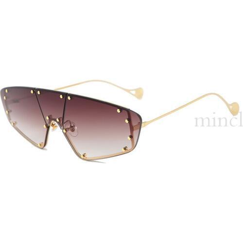 Oval Sunglasses Women Classic Retro Black White Sunglasses Fashion Luxury Vintage Red Hip Hop Clear Frameless Sun Glasses NX