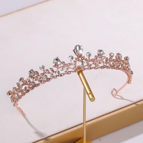 Crystal Rhinestone Leaf Crown and Tiara Wedding Hair Accessories For Women Bride Priness Tiaras Diadema Bridal Hair Jewelry