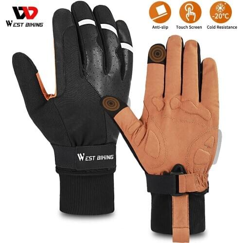 WEST BIKING Bike Gloves Half Finger Anti-sweat Anti-slip Bike Bicycle Gloves Full Finger Summer Sports Breathable Cycling Gloves