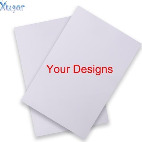 Xugar 22*30cm Custom Your Designs Printed Faux Synthetic Leather Sheet Fabric For DIY Handmade Bag Hairbow Accessories Materials