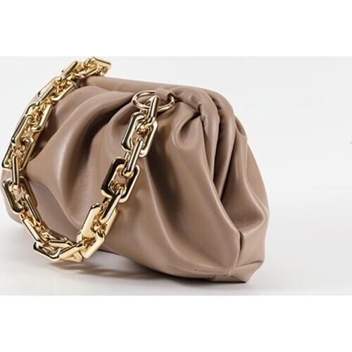 Cloud Shoulder Bag for Women Fashion PU Leather Butterfly Bag Chain Hobos Dumpling Handbag Luxury Designer Day Clutches Lady