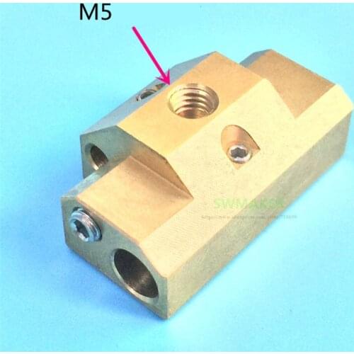 1pcs Dual Extrusion Cyclops plus brass heater block High temperature resistance for Multi Color Cyclops 2 In 1 Out hotend